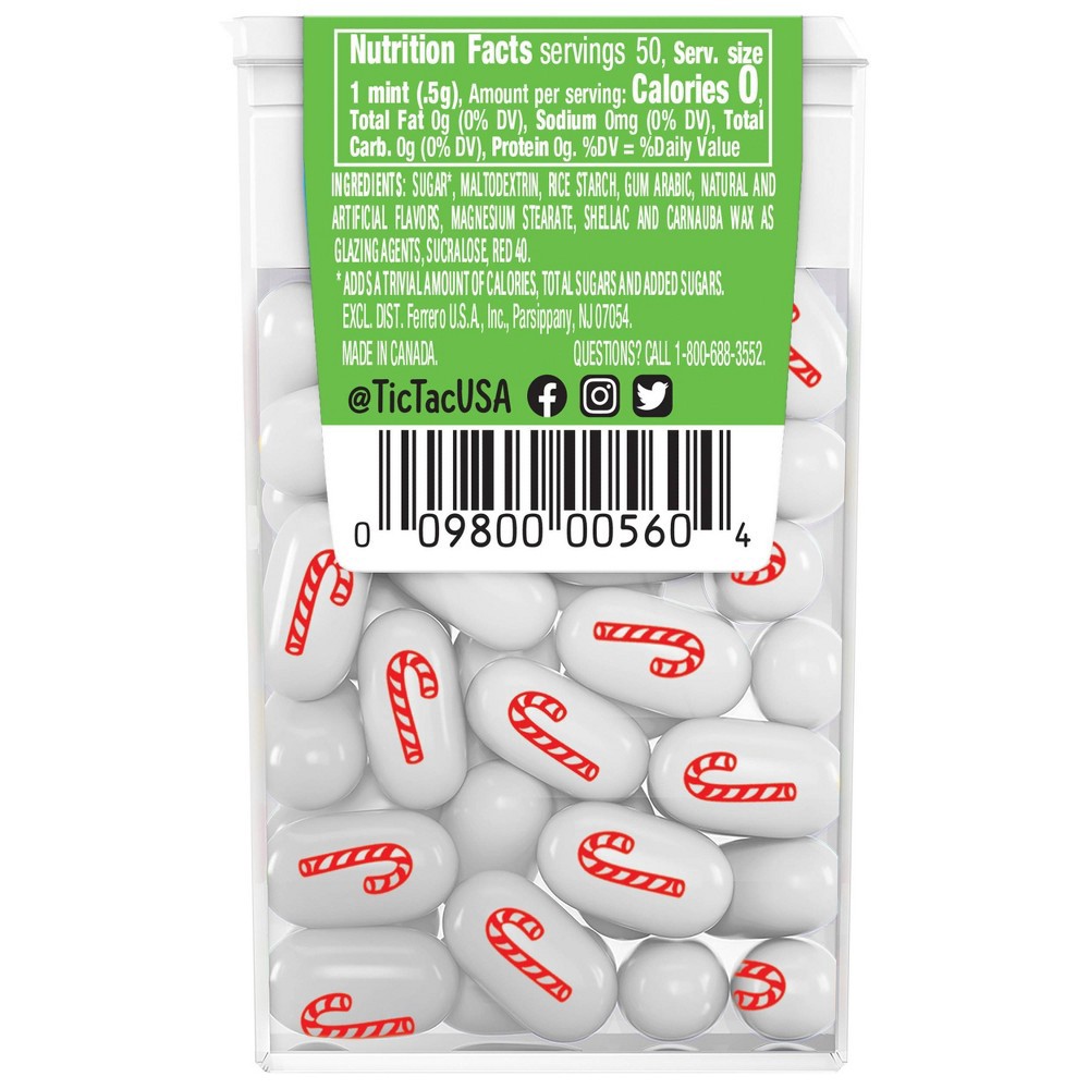 slide 2 of 4, Tic Tac Holiday Candy Cane Mints, 0.84 oz