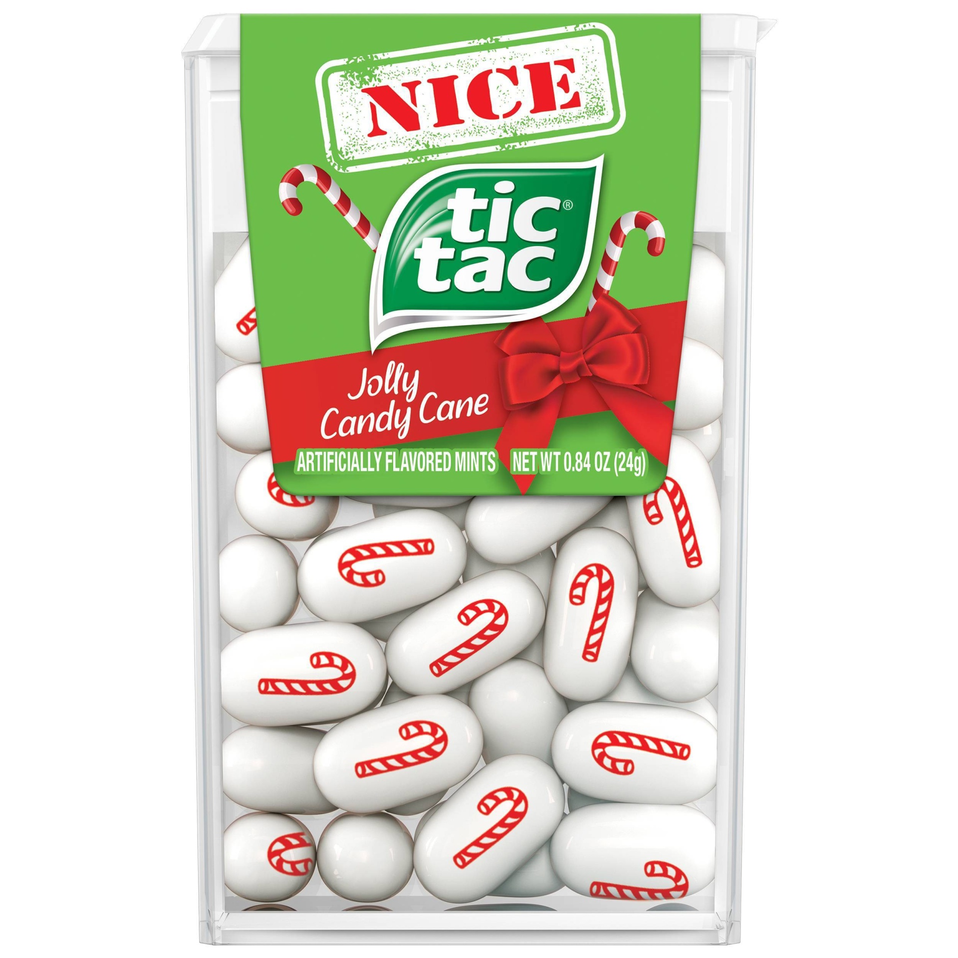 slide 1 of 4, Tic Tac Holiday Candy Cane Mints, 0.84 oz