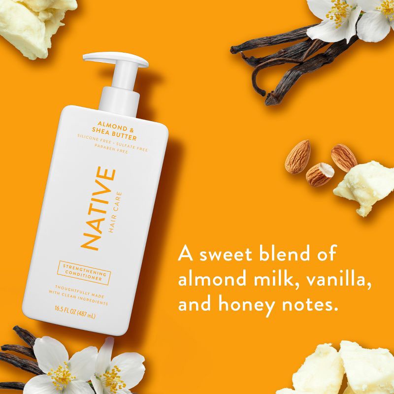 slide 2 of 11, Native Almond & Shea butter Strengthening Vegan Conditioner Sulfate, Paraben and Silicone Free - 16.5 fl oz, 16.5 fl oz