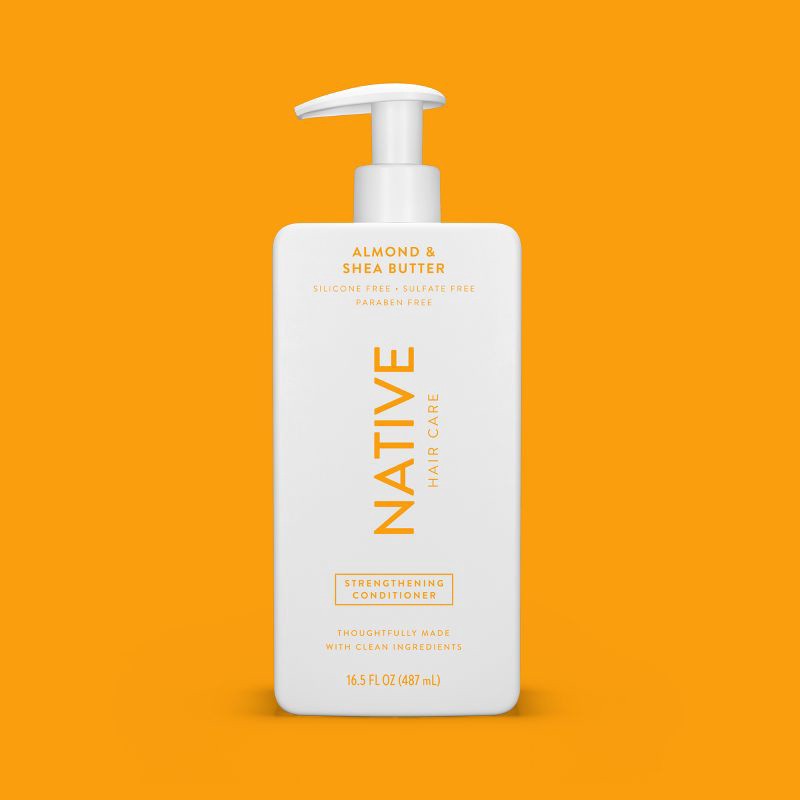 slide 9 of 11, Native Almond & Shea butter Strengthening Vegan Conditioner Sulfate, Paraben and Silicone Free - 16.5 fl oz, 16.5 fl oz