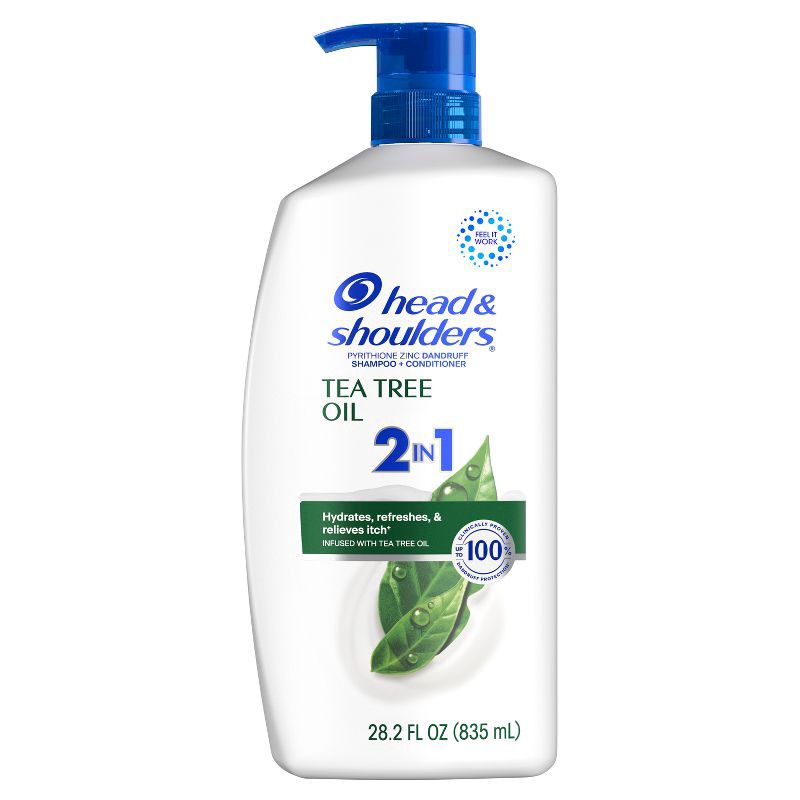 slide 2 of 8, Head & Shoulders 2-in-1 Dandruff Shampoo and Conditioner, Anti-Dandruff Treatment, Tea Tree Oil for Daily Use, Paraben-Free - 28.2 fl oz, 28.2 fl oz