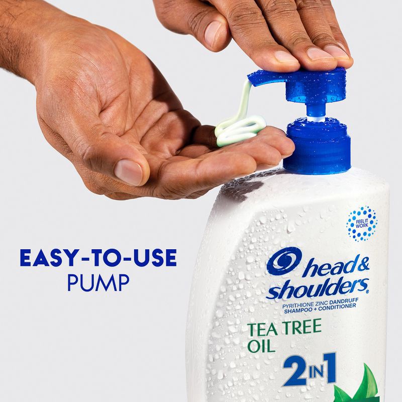slide 6 of 8, Head & Shoulders 2-in-1 Dandruff Shampoo and Conditioner, Anti-Dandruff Treatment, Tea Tree Oil for Daily Use, Paraben-Free - 28.2 fl oz, 28.2 fl oz
