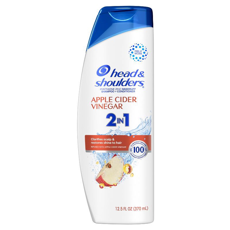 slide 2 of 8, Head & Shoulders 2-in-1 Dandruff Shampoo and Conditioner, Anti-Dandruff Treatment, Apple Cider Vinegar for Daily Use, Paraben-Free - 12.5 fl oz, 12.5 fl oz
