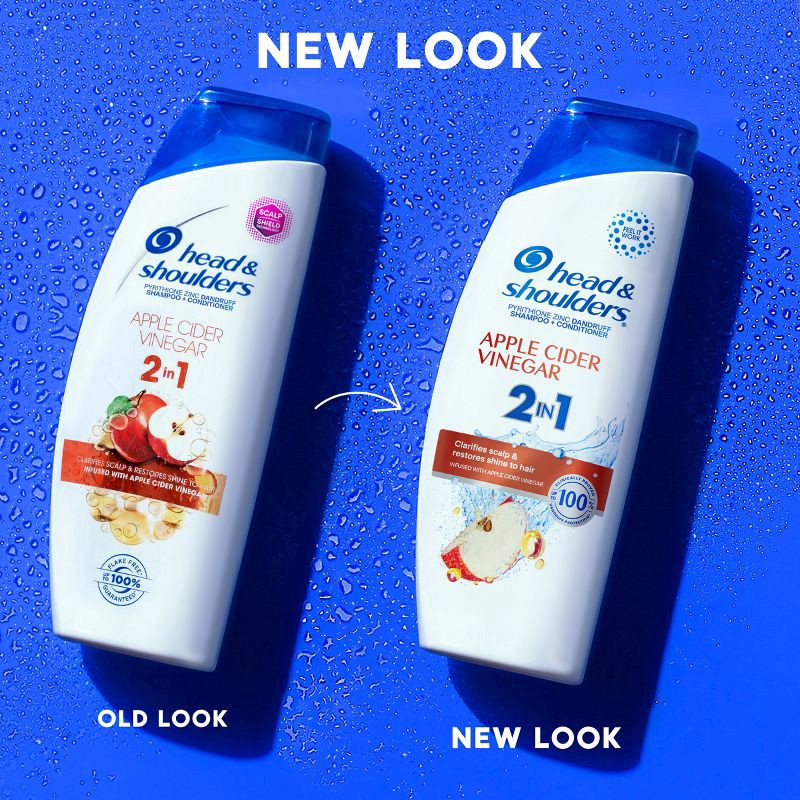slide 4 of 8, Head & Shoulders 2-in-1 Dandruff Shampoo and Conditioner, Anti-Dandruff Treatment, Apple Cider Vinegar for Daily Use, Paraben-Free - 12.5 fl oz, 12.5 fl oz