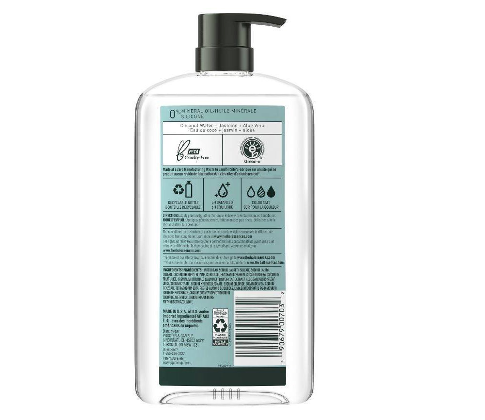 slide 2 of 4, Herbal Essences Hydrating Shampoo with Coconut Water & Jasmine - 29.2 fl oz, 29.2 fl oz