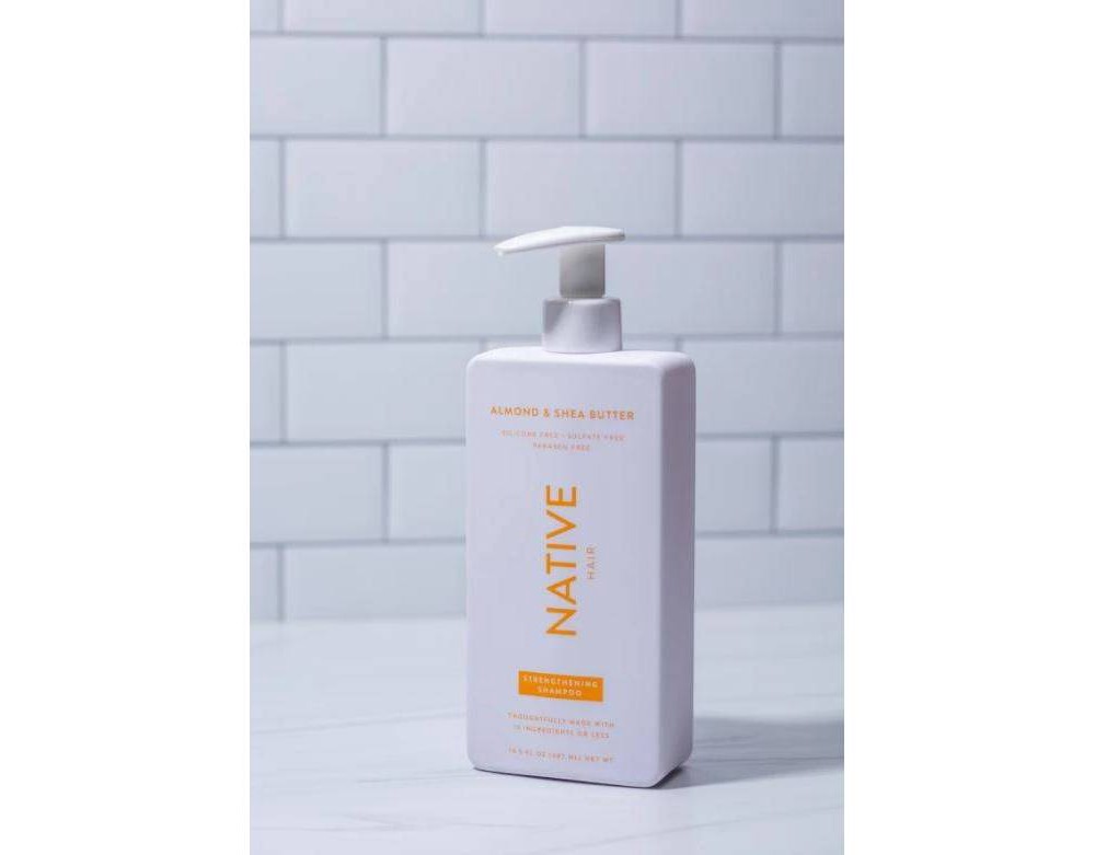 Native Vegan Strengthening Shampoo with Almond & Shea Butter, Clean