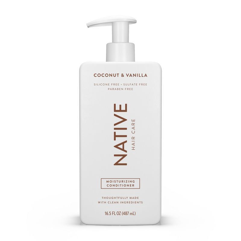 slide 10 of 10, Native Coconut & Vanilla Moisturizing Vegan Conditioner, Clean, Sulfate, Paraben and Silicone Free - 16.5 fl oz, 16.5 fl oz