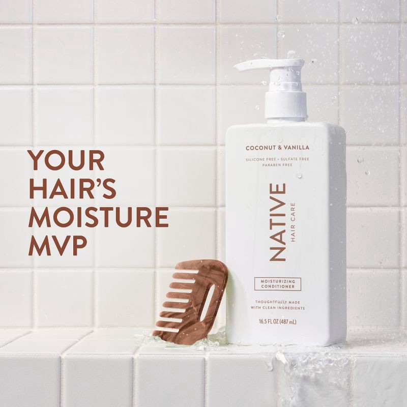 slide 2 of 12, Native Coconut & Vanilla Moisturizing Vegan Conditioner, Clean, Sulfate, Paraben and Silicone Free - 16.5 fl oz, 16.5 fl oz