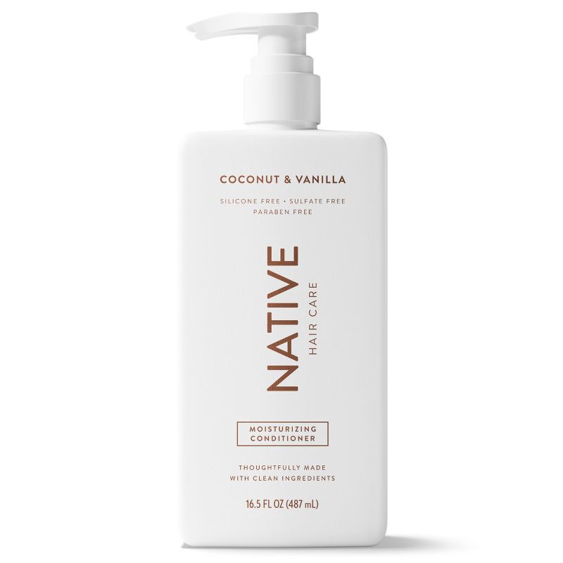 slide 11 of 12, Native Coconut & Vanilla Moisturizing Vegan Conditioner, Clean, Sulfate, Paraben and Silicone Free - 16.5 fl oz, 16.5 fl oz
