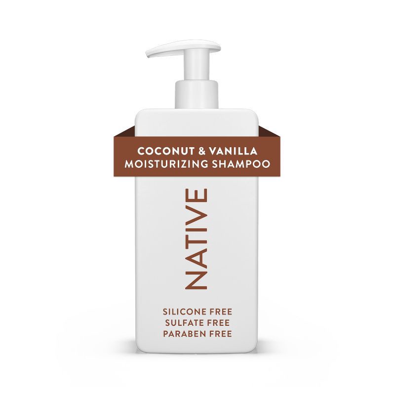 slide 11 of 11, Native Coconut & Vanilla Moisturizing Vegan Shampoo Sulfate, Paraben and Silicone Free - 16.5 fl oz, 16.5 fl oz