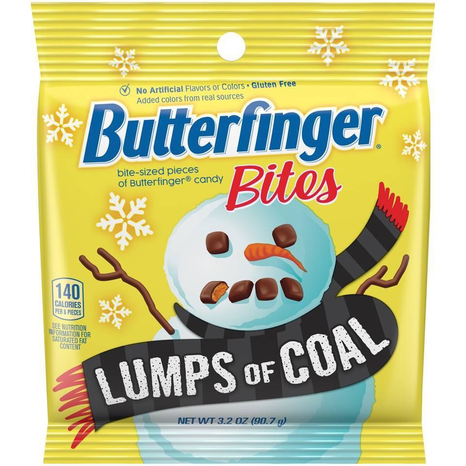 slide 1 of 3, Butterfingers Bites Lumps of Coal, 3.2 oz