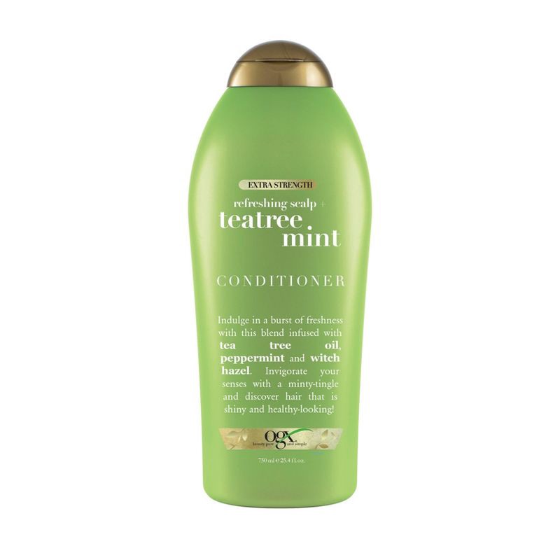 slide 1 of 4, OGX Extra Strength Tea Tree Mint Conditioner with Tea Tree & Peppermint Oil - 25.4 fl oz, 25.4 fl oz