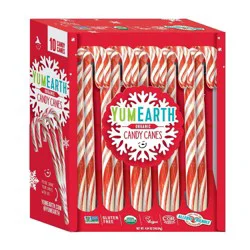 YumEarth Christmas Candy Canes - 4.94oz/10ct