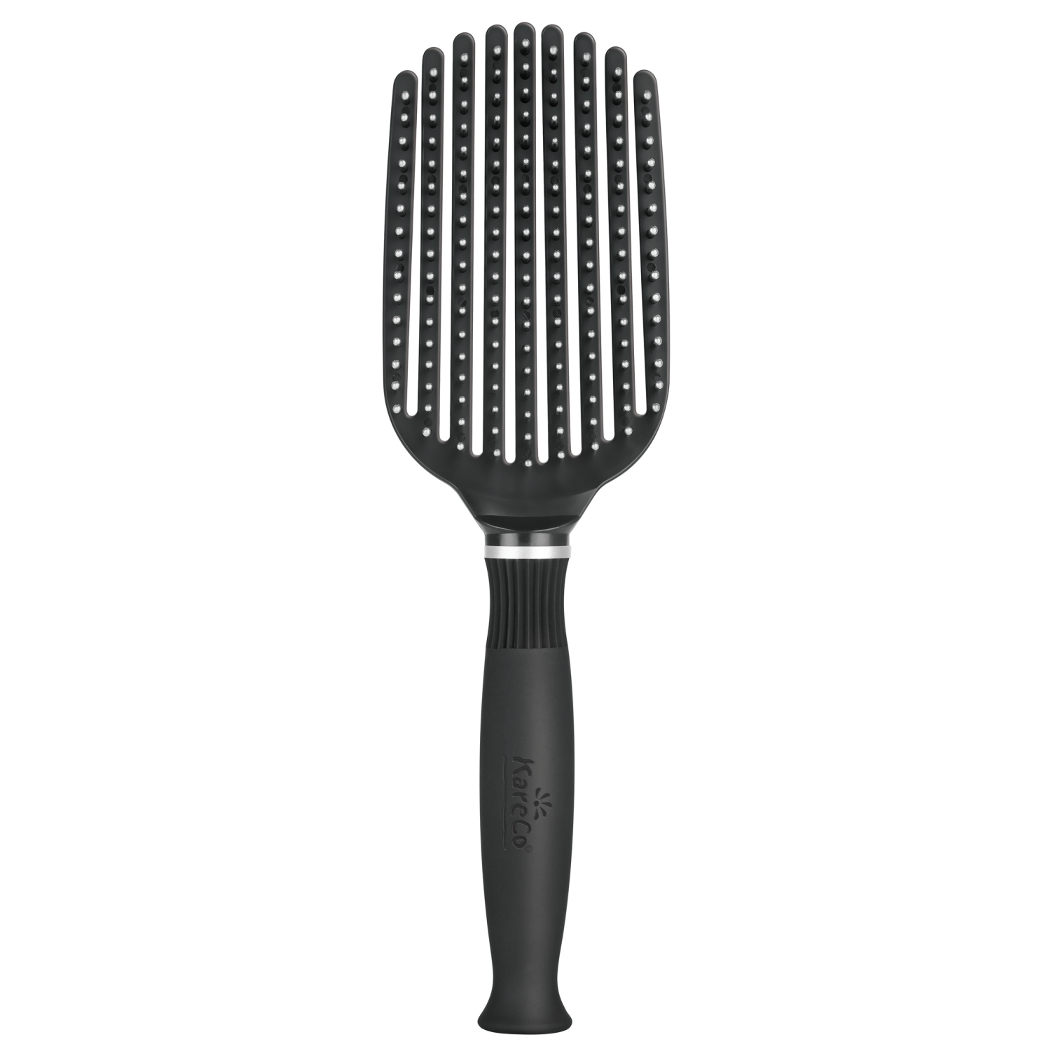 slide 3 of 3, KareCo Tangle Buster Detangler Brush Black, 1 ct