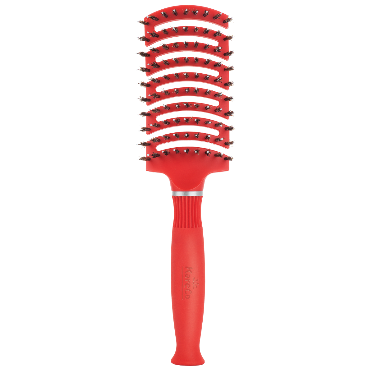 slide 9 of 17, KareCo Tangle Buster Superflex Brush, Red, 1 ct