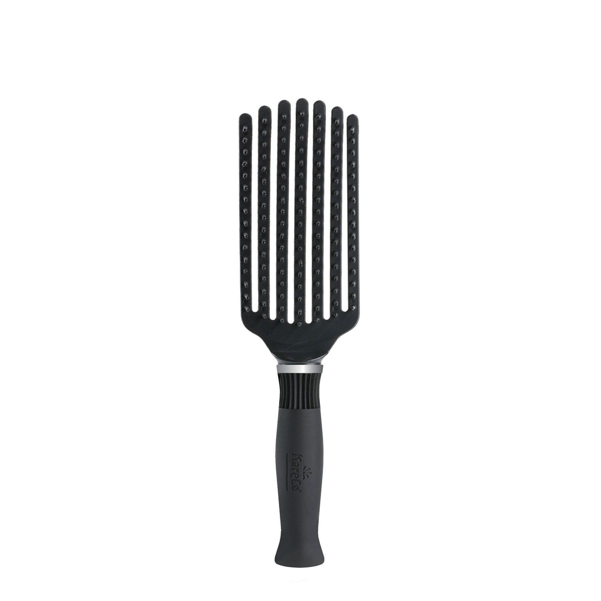 slide 2 of 4, KareCo Tangle Buster Mini Detangler Brush Black, 1 ct