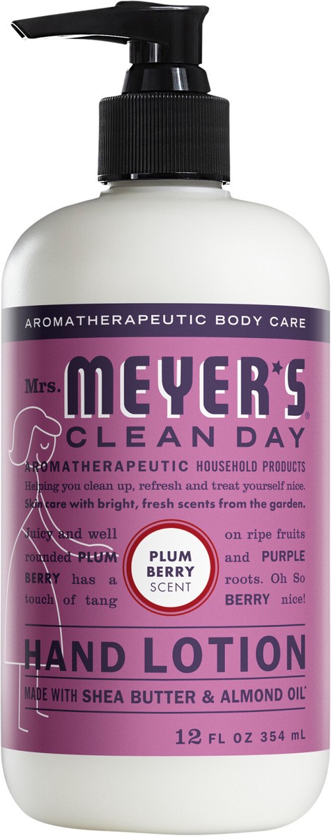 slide 4 of 8, Mrs. Meyer's Clean Day Hand Lotion, Plum Berry Scent, 12 Ounce Bottle, 12 fl oz