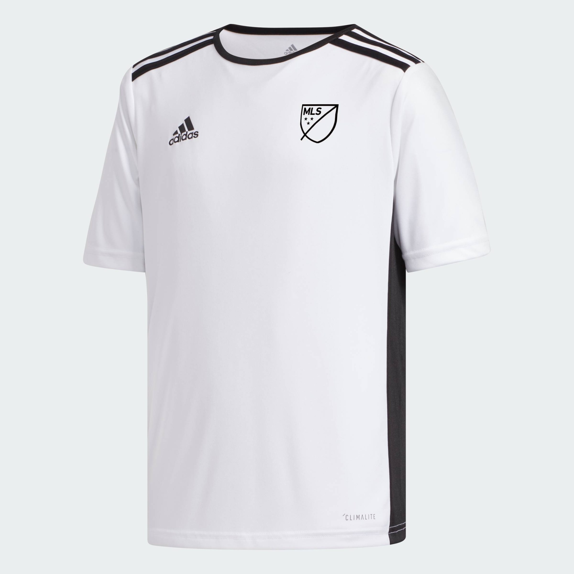 slide 1 of 4, Adidas MLS Youth Entrada Jersey White - S, 1 ct