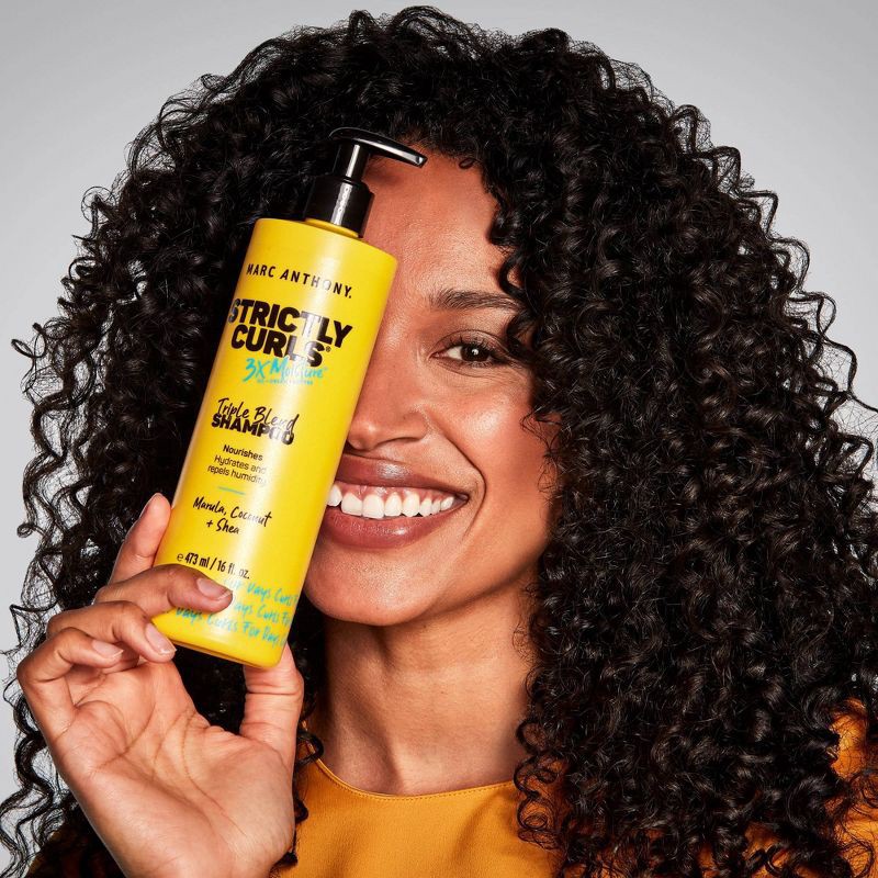 slide 3 of 9, Marc Anthony Strictly Curls 3x Moisture Shampoo for Curly Hair - Shea Butter & Marula Oil - 16 fl oz, 16 fl oz