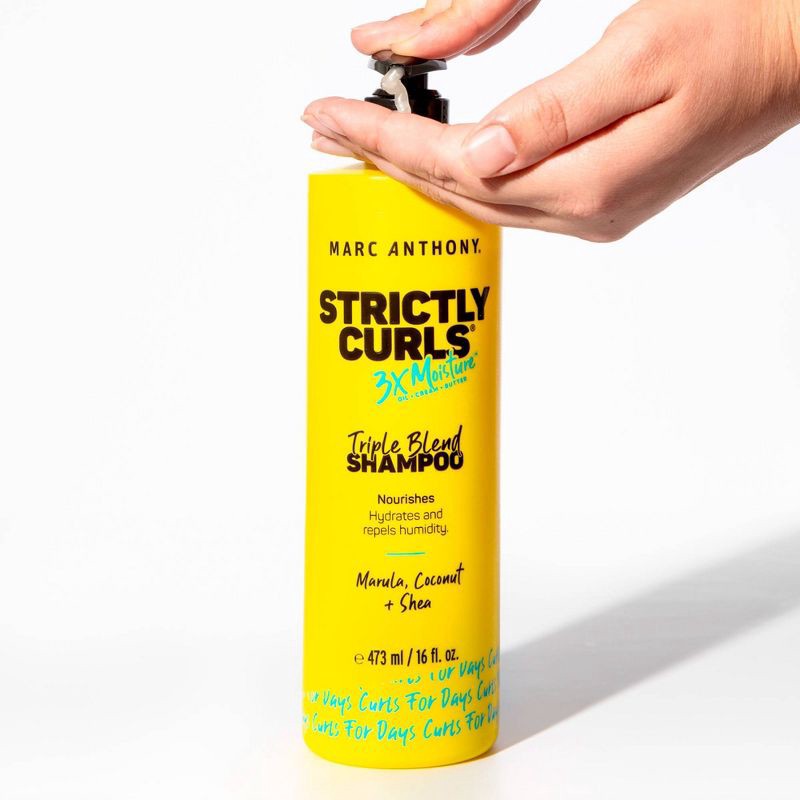 slide 4 of 9, Marc Anthony Strictly Curls 3x Moisture Shampoo for Curly Hair - Shea Butter & Marula Oil - 16 fl oz, 16 fl oz