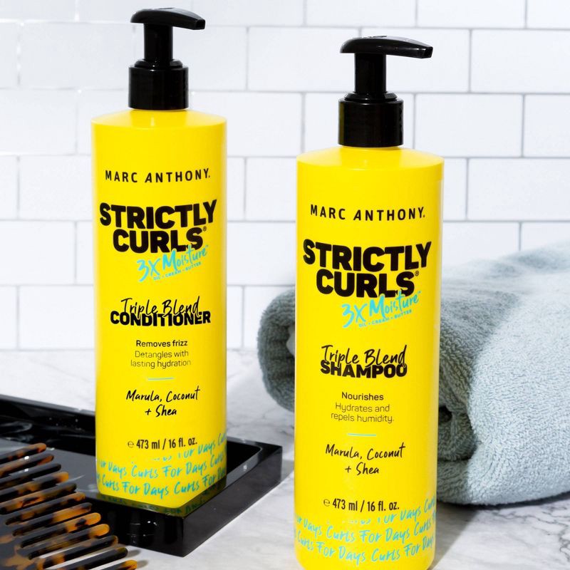 slide 7 of 9, Marc Anthony Strictly Curls 3x Moisture Shampoo for Curly Hair - Shea Butter & Marula Oil - 16 fl oz, 16 fl oz