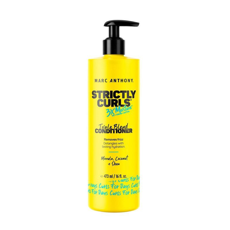 slide 1 of 12, Marc Anthony Strictly Curls 3x Moisture Conditioner for Curly Hair - Shea Butter & Marula Oil - 16 fl oz, 16 fl oz