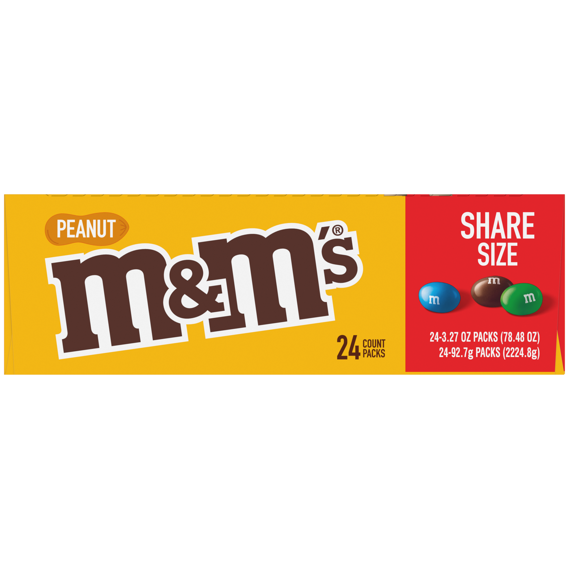 slide 4 of 5, M&M's Peanut Milk Chocolate Bulk Candy, Share Size (3.27 oz., 24 ct.), 78.48 oz