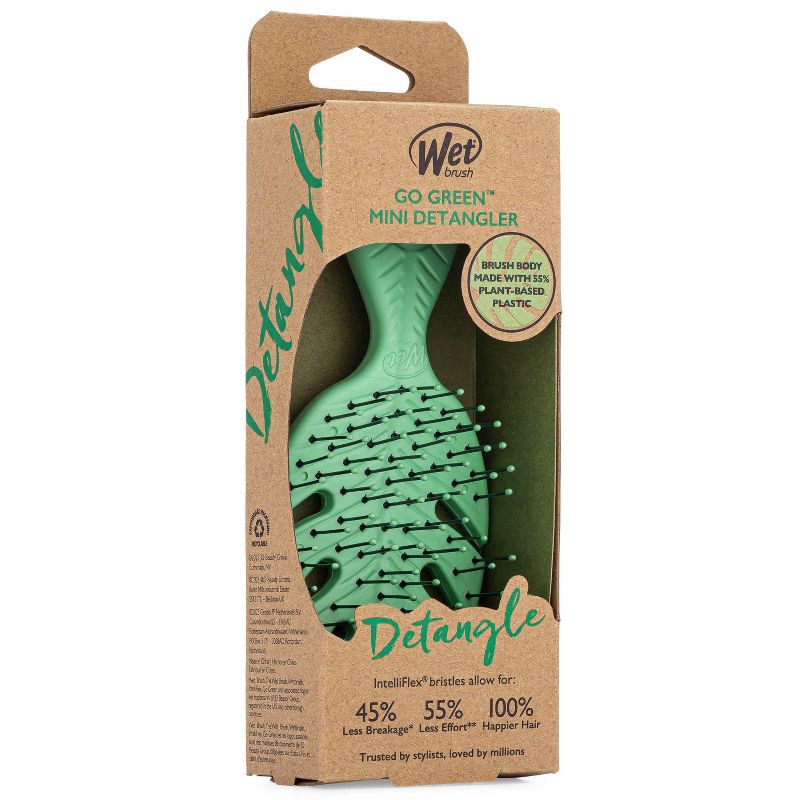 slide 4 of 4, Wet Brush Go Green Mini Detangler Hair Brush - Green, 1 ct