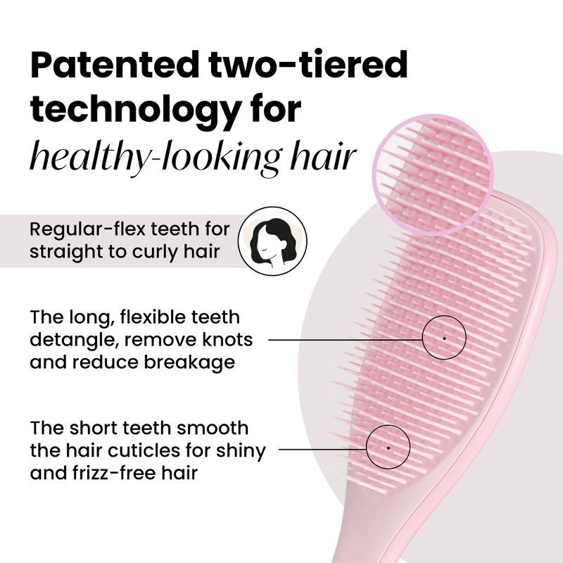 slide 9 of 9, Tangle Teezer Ultimate Detangler Hair Brush for All Hair Types - Pink, 1 ct