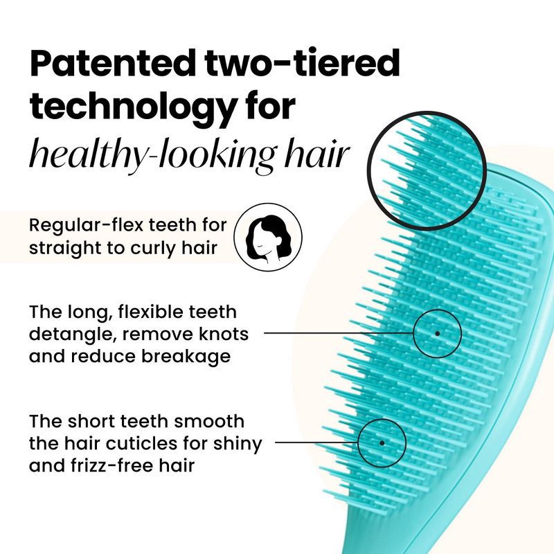 slide 3 of 10, Tangle Teezer Ultimate Detangler Hair Brush for All Hair Types - Teal, 1 ct