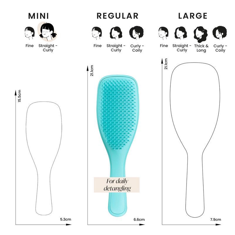 slide 8 of 10, Tangle Teezer Ultimate Detangler Hair Brush for All Hair Types - Teal, 1 ct