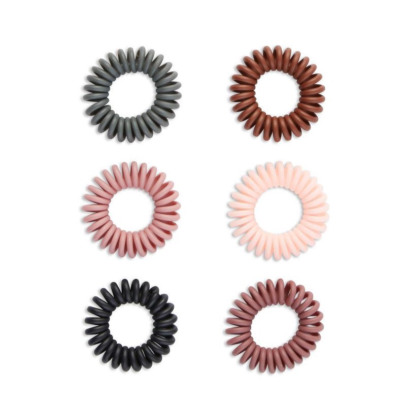 slide 3 of 5, scunci scünci No Dents Hair Spirals - Matte Colors - All Hair - 6pk, 6 ct