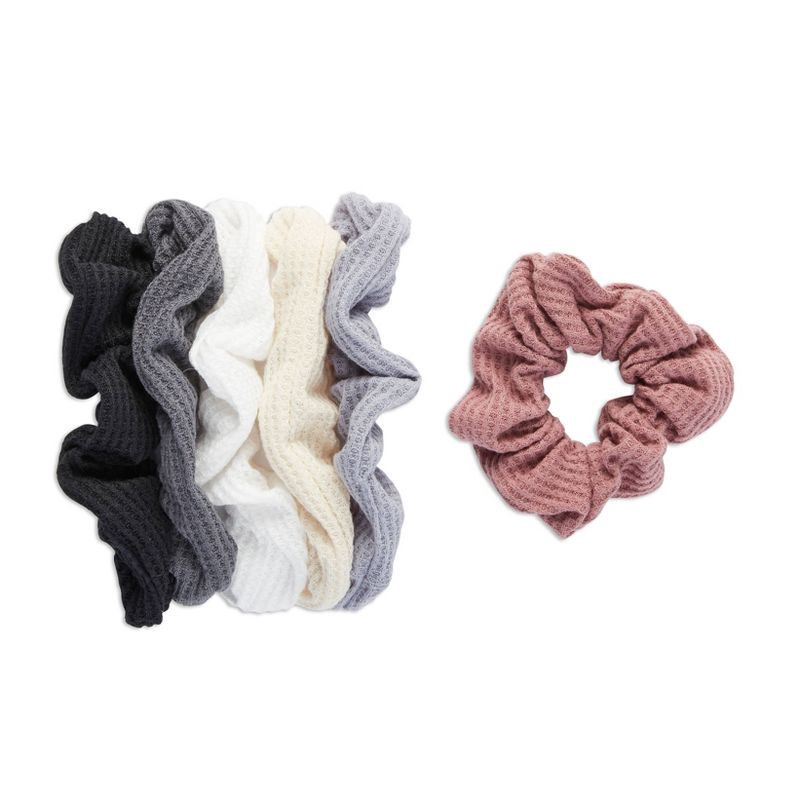 slide 2 of 5, scunci scünci No Damage Thermal Scrunchies - Lavender/Neutral - All Hair - 6pk, 6 ct