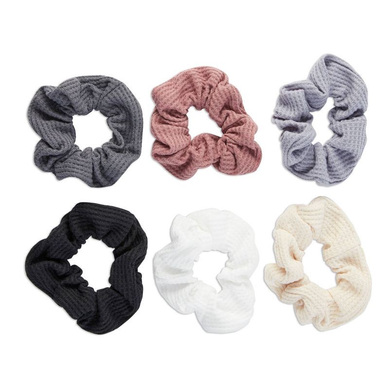 slide 3 of 5, scunci scünci No Damage Thermal Scrunchies - Lavender/Neutral - All Hair - 6pk, 6 ct