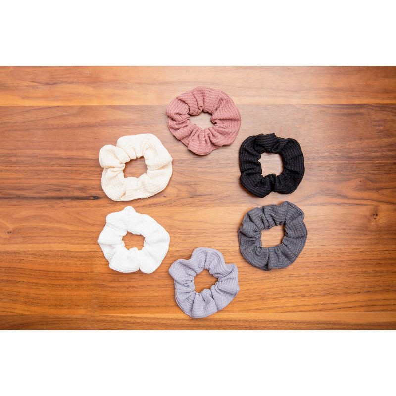 slide 4 of 5, scunci scünci No Damage Thermal Scrunchies - Lavender/Neutral - All Hair - 6pk, 6 ct