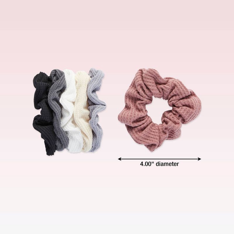 slide 5 of 5, scunci scünci No Damage Thermal Scrunchies - Lavender/Neutral - All Hair - 6pk, 6 ct