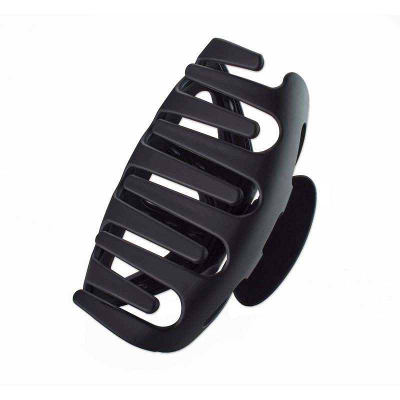 slide 2 of 5, scunci scünci No-Slip Grip Recycled Extra Large Claw Clip - Matte Black - Extra Thick Hair, 1 ct