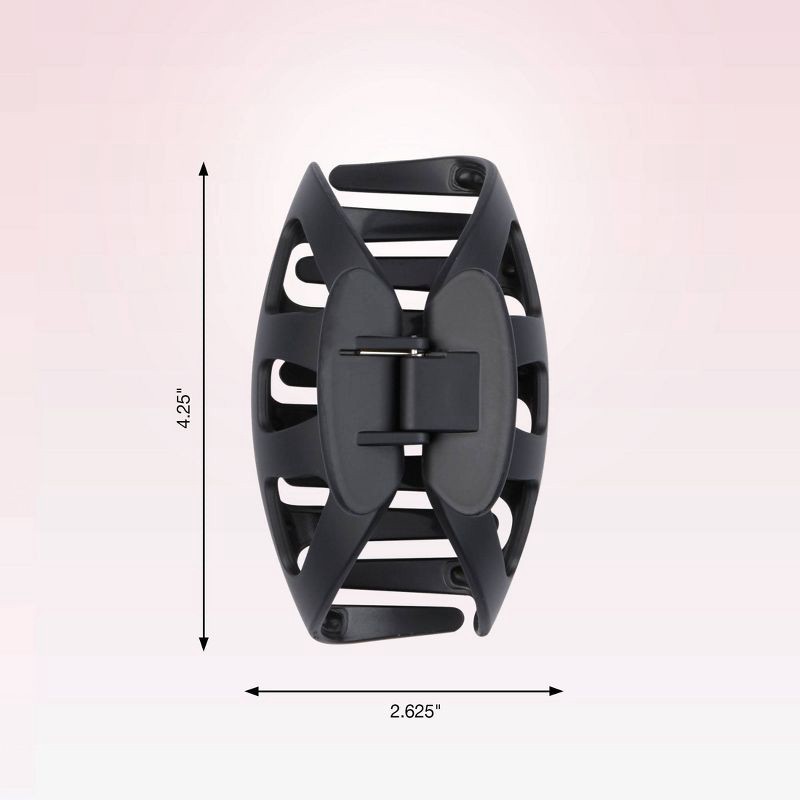 slide 4 of 7, scunci scünci No-Slip Grip Recycled Extra Large Claw Clip - Matte Black - Extra Thick Hair, 1 ct
