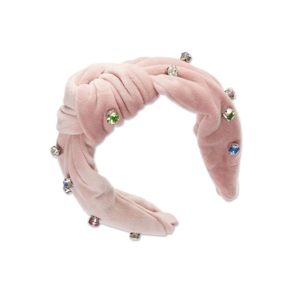 scunci Collection Fashion Velvet Turban Knotted Stud Embellished