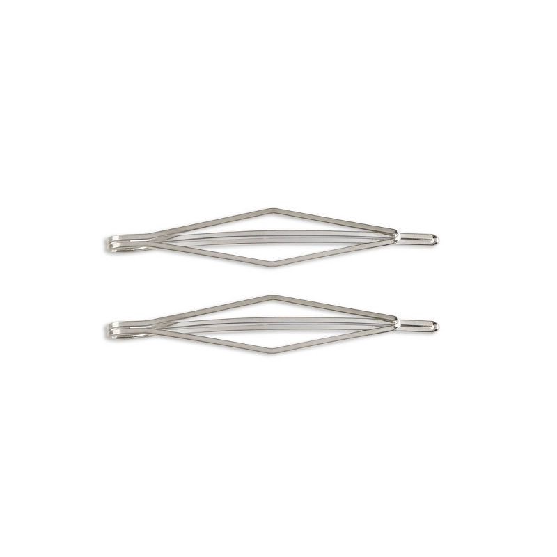 slide 9 of 10, scunci Collection Diamond Bobby Pins - Shiny Metals - 6pk, 6 ct