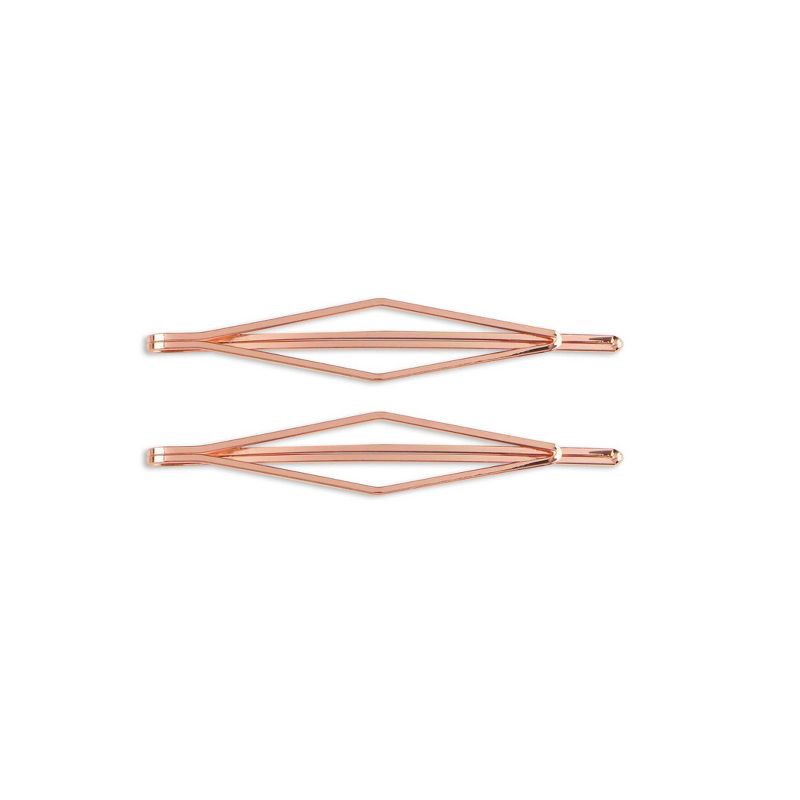 slide 5 of 10, scunci Collection Diamond Bobby Pins - Shiny Metals - 6pk, 6 ct