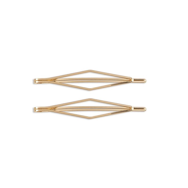 slide 3 of 10, scunci Collection Diamond Bobby Pins - Shiny Metals - 6pk, 6 ct