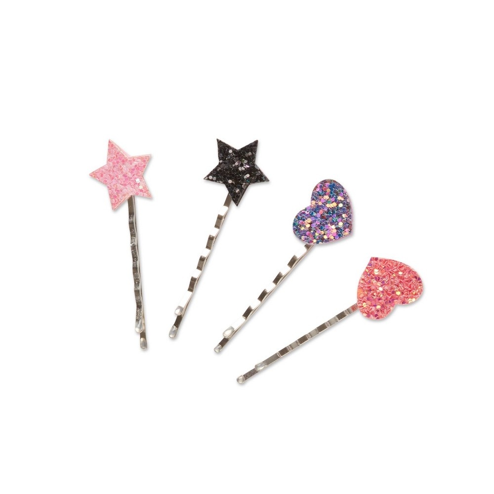 slide 3 of 3, scunci Glitter Bobby Pins, 4 ct