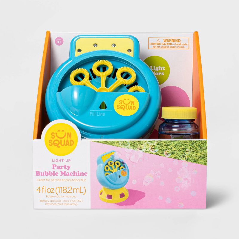 slide 3 of 4, Light-Up Bubble Maker Blue/Yellow - Sun Squad™: Bubble Blower for Kids, 1 ct