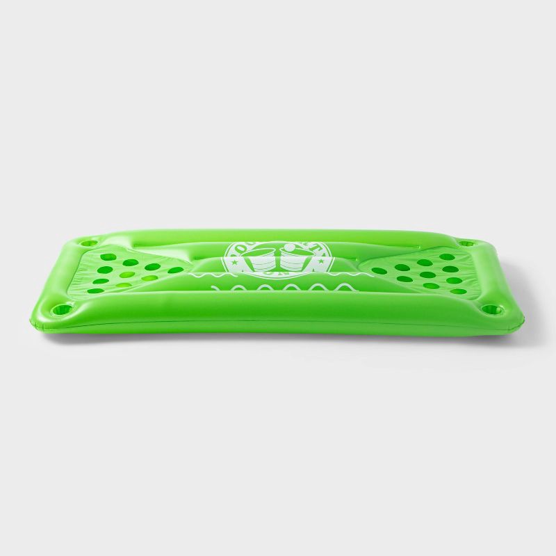 slide 3 of 5, Pool Pong Float Bright Green - Sun Squad™, 1 ct