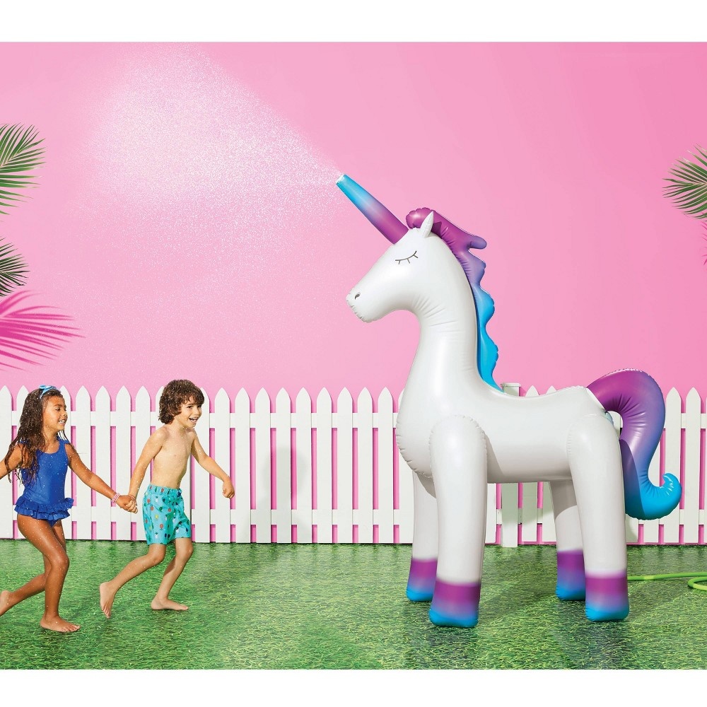 slide 2 of 5, Unicorn Sprinkler Pearlized Matte White - Sun Squad, 1 ct