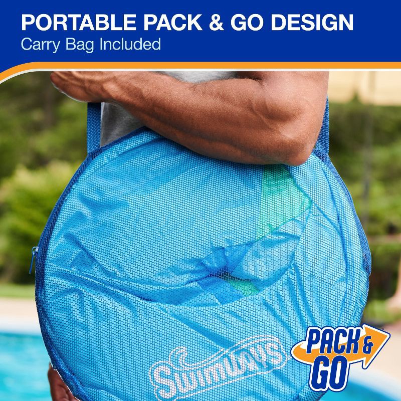 slide 6 of 13, SwimWays Spring Float Papasan Pool Lounger with Hyper-Flate Valve - Blue, 1 ct