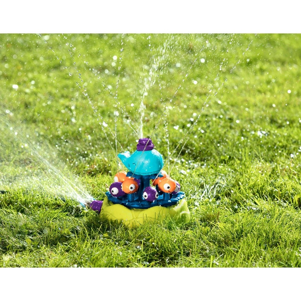 slide 3 of 6, B. toys Whirly Whale Water Sprinkler for Kids, 1 ct