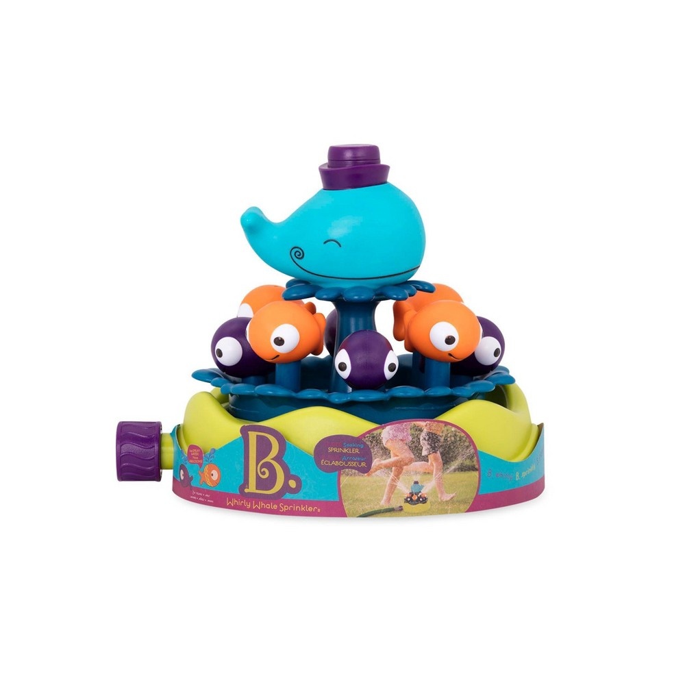 slide 4 of 6, B. toys Whirly Whale Water Sprinkler for Kids, 1 ct