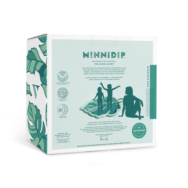 slide 3 of 5, MINNIDIP Palm Leaf Splash Pad Sprinkler, 1 ct